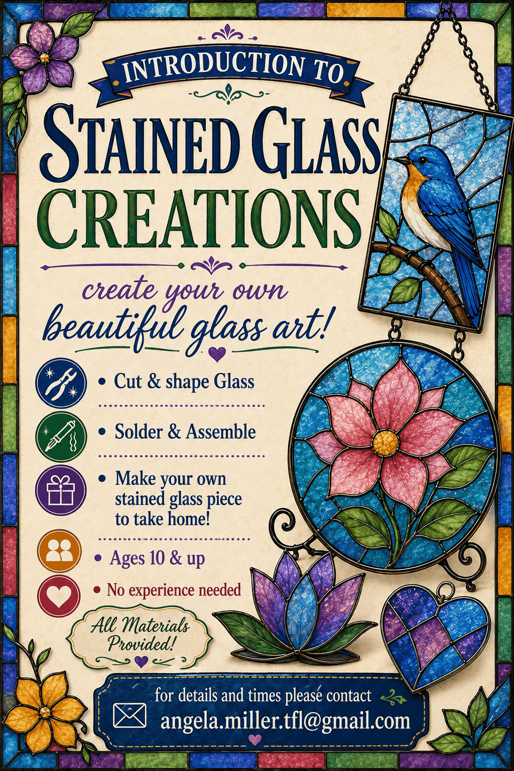 stained glass poster